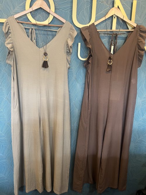 Jumpsuit in taupe